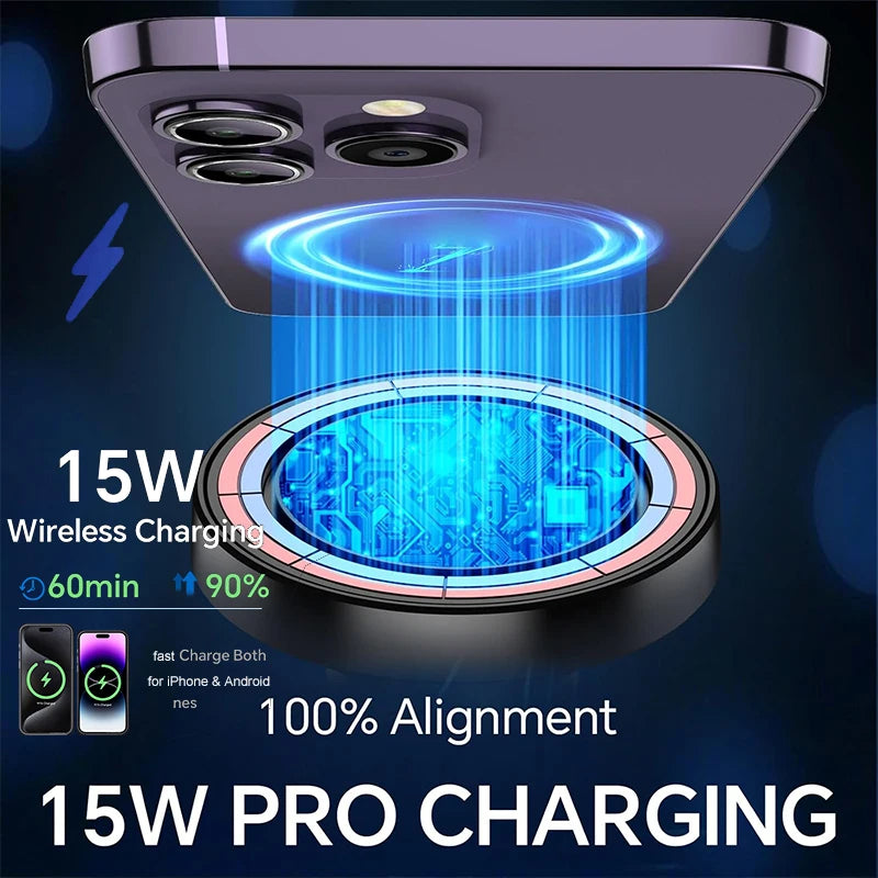 UYUXIO Chargeur Magnétique Sans Fil pour Voiture 15W