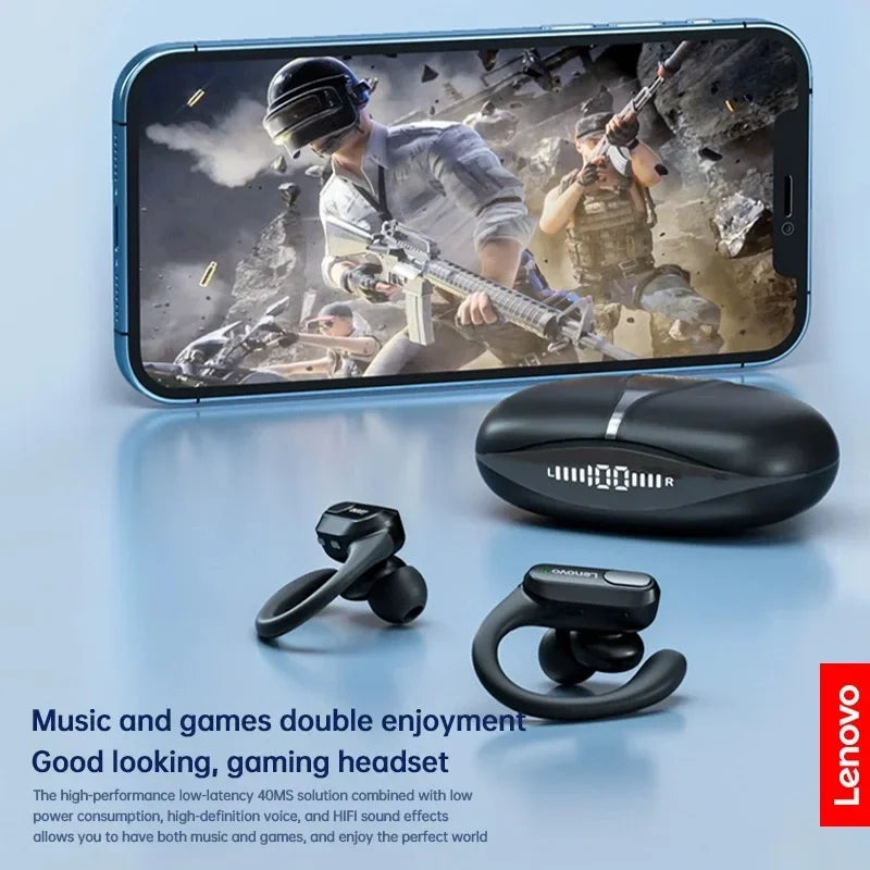 Écouteurs sans fil Lenovo XT80 Bluetooth 5.3 – Sport, Micro & Réduction du bruit
