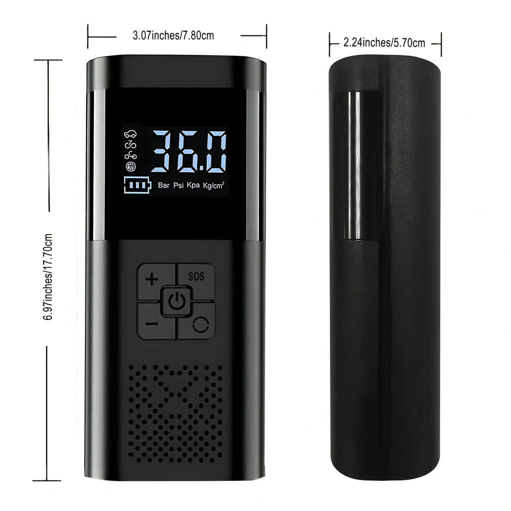Titre : Gonfleur de pneus sans fil portable 150 PSI – 3× plus rapide