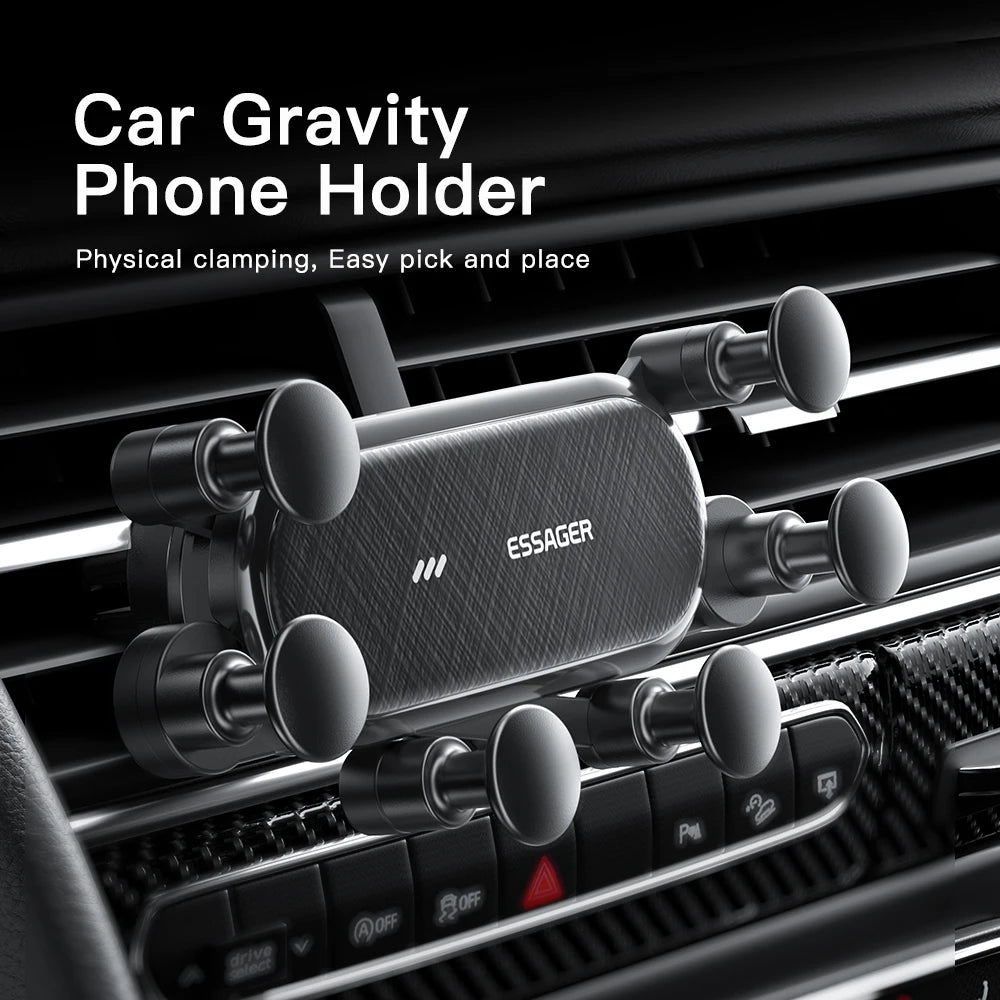 Support Téléphone Voiture Essager à Fixation sur Grille d’Aération