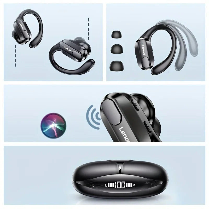 Écouteurs sans fil Lenovo XT80 Bluetooth 5.3 – Sport, Micro & Réduction du bruit
