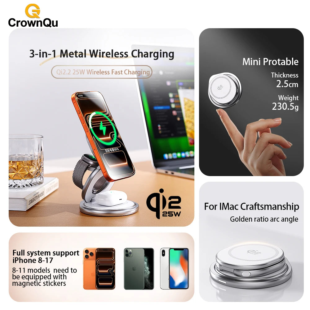 Station de charge sans fil magnétique Qi2.2 – 25 W