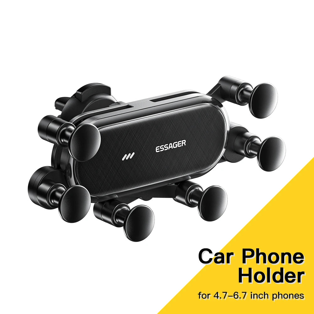 Support Téléphone Voiture Essager à Fixation sur Grille d’Aération