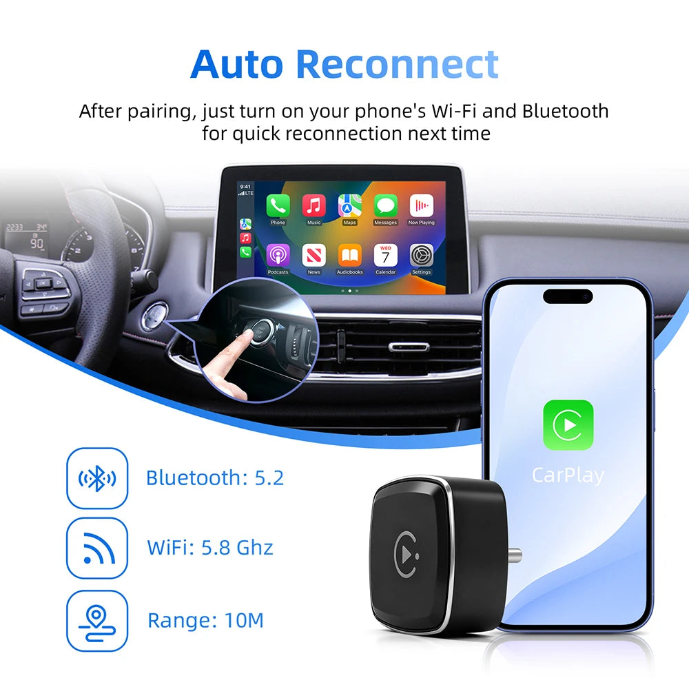 Adaptateur CarPlay sans fil – Dites adieu aux câbles !