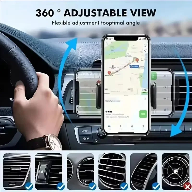 Car Phone Holder Car Air Vent Clip Mount Mobile Cell Stand Smartphone GPS Support For 4.7-6.7 Inch Mobile Devices For iPhone